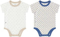 Konny Baby Bodysuit 2-Pack Cotton Mesh Short-Sleeve Newborn Baby Boy Girl by Konny