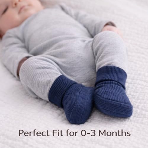CEOBABY Baby Booties 0–3 Months, Newborn Shoes, Soft Cotton Infant Bootie Socks - Image 2