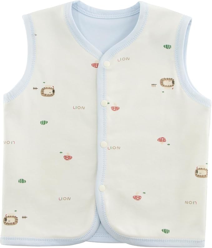 Baby Vest for Girls&Boys, Cotton Reversible Vest Coat for Spring & Autumn - Image 2