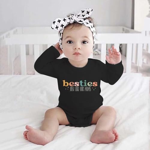 Besties Just Like Our Moms Baby Bodysuit Best Friend Baby Bodysuit Mom Besties - Image 2