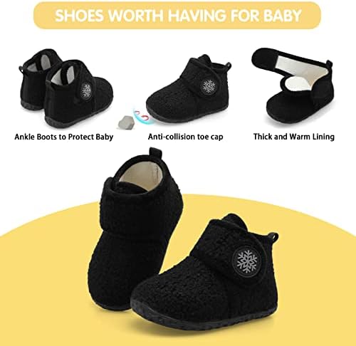 FEETCITY Baby Booties Girls Boys Infant Slippers First Walkers Shoes Warm Socks - Image 5