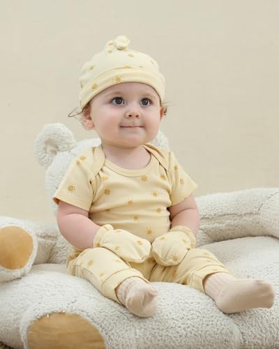 Baby Hats Mittens and Socks Set Soft Cotton Newborn Hat Glove - Image 3
