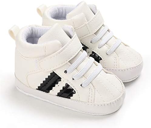 Meckior Toddler Baby Boys Girls High Tops Ankle Sneakers Soft Anti-Slip Sole PU - Image 3