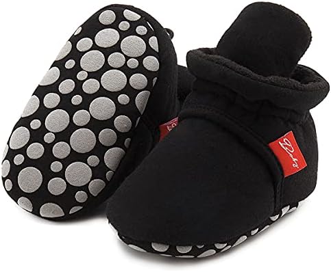 ohsofy Newborn Baby Cotton Booties Stay On Slipper Winter Warm Soft Shoes by ohsofy