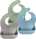 Cuddle Campus Set of 3 Silicone Bibs by CuddleCampus