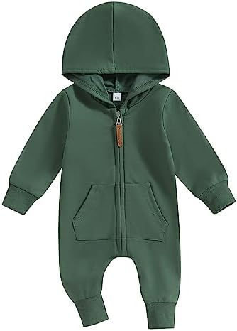 Fall Baby Clothes Newborn Boy Girl Hoodie Romper Long Sleeve Jumpsuit Winter by LedyChampswiinToddlerBaby