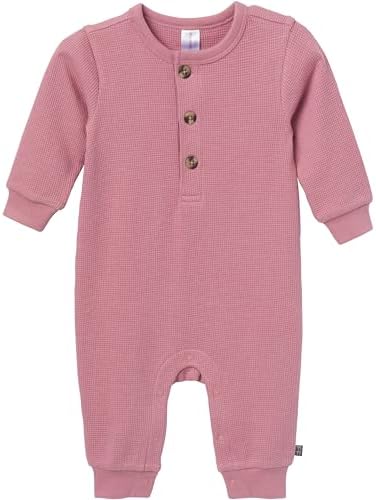 Modern Moments by Gerber Baby Henley Waffle Knit Romper by ModernMomentsbyGerber