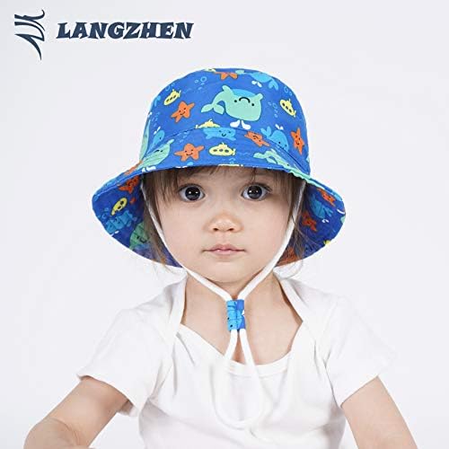 LANGZHEN Sun Protection Hat for Kids Toddler Boys Girls Wide Brim Summer - Image 2