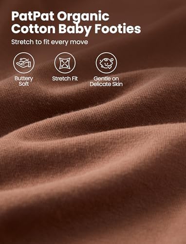 PATPAT Organic Cotton Baby Footie Pajamas - Image 4