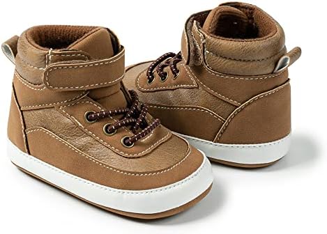 Meckior Toddler Baby Boys Girls High Tops Ankle Sneakers Soft Anti-Slip Sole PU by Meckior