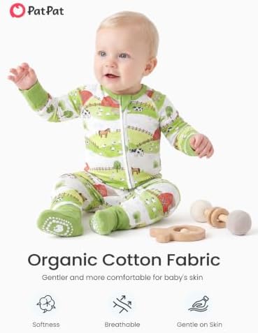 PATPAT Organic Cotton Baby Footie Pajamas - Image 3