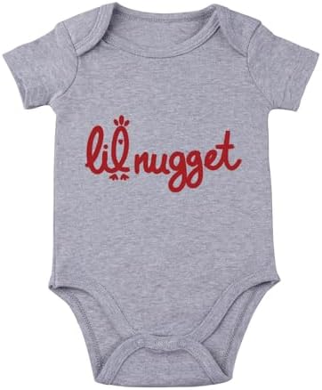 Little Nugget Bodysuit Baby Funny Lil Nugget Baby Bodysuit Chicken Bodysuits by Unknown