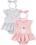 Baby Girls Romper Summer Ruffled Sleeve Bodysuit Dresses Infant Girl Clothes by ZAVBABY