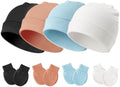 Newborn Baby Hats and Mittens Set by AQOKKA