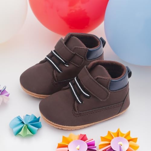 Meckior Toddler Baby Boys Girls High Tops Ankle Sneakers Soft Anti-Slip Sole PU - Image 6