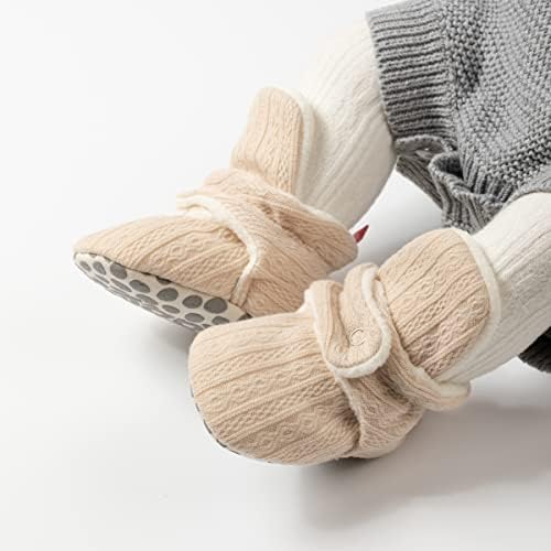 HsdsBebe Unisex Newborn Baby Cotton Booties Non-Slip Sole - Image 2