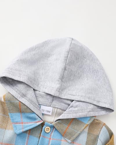 Toddler Baby Boy Long Sleeve Shirt Flannel Buffalo Plaid Shirts Button Down - Image 4