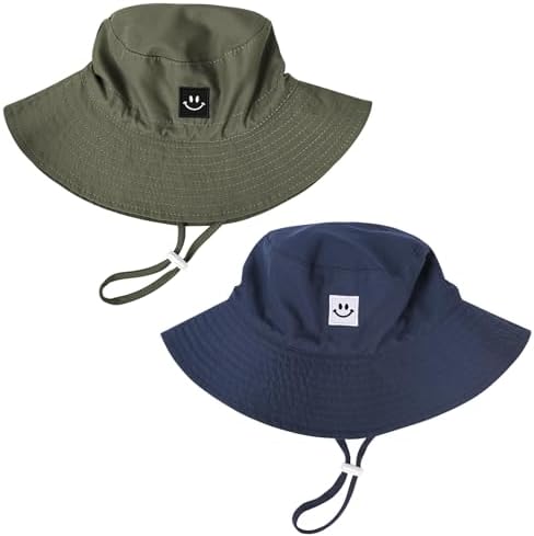 Baby Toddler Sun Hat, Kids Summer UPF 50+ Foldable Beach Bucket Hat by Bucaum
