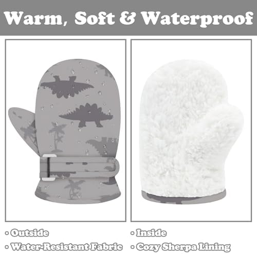 Sarfel Toddler Mittens Waterproof Toddler Gloves Baby Winter Mittens Toddler - Image 2
