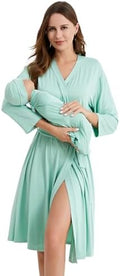Galabloomer Maternity Robe and Receiving Blanket, Matching Mommy Labor Robe by Galabloomer