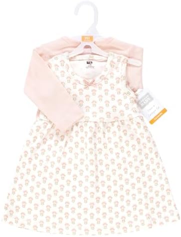 Hudson Baby Infant and Toddler Girls Cotton Dress and Cardigan Set - Image 2