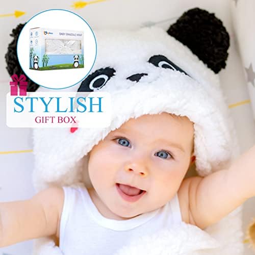Newborn Panda Baby Swaddle Blanket 0-6 Months Cute Ultra Soft Plush Essentials - Image 4