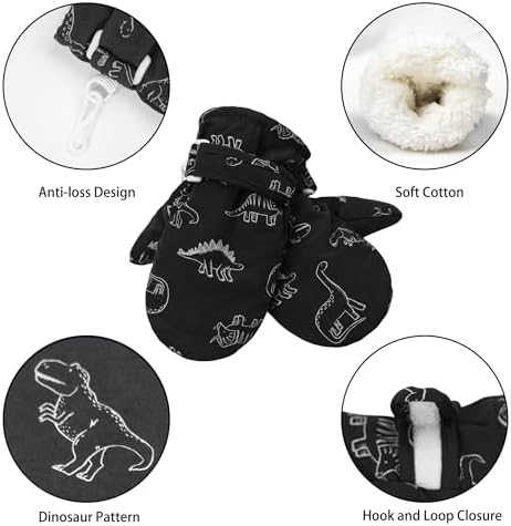 Toddler Mittens Lined Fleece Snow Gloves - Image 4