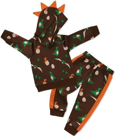 Toddler Baby Boy Clothes Dinosaur Hoodie+Pant 2Pcs Outfit Set 9M-5T by SOLOYEE