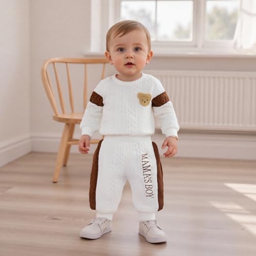 Giraropa Newborn Baby Boy Clothes Rib Knit Romper Jumpsuit Solid Sweater - Image 2