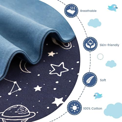 ZIGJOY Swaddle Sleep Sack 6-12 Months, 1.0 Tog Cotton Baby Swaddle Blanket - Image 2