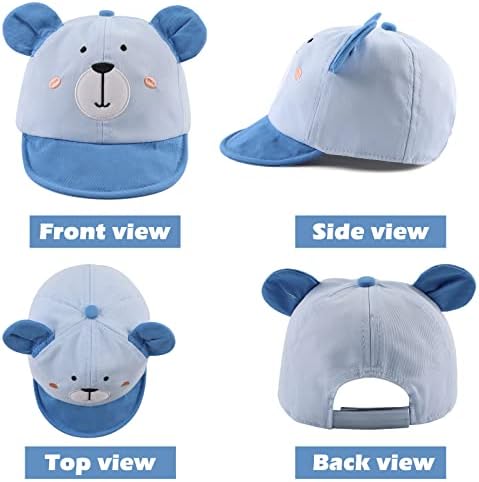 JANGANNSA Baby Duck Cap Infant Kids Sun Hat Bear Cute Cartoon Caps Spring Summer - Image 2