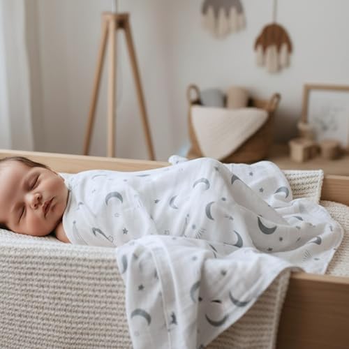 Cotton Baby Swaddle Blanket 28"x28" – Soft Breathable Newborn Receiving Blanket - Image 3