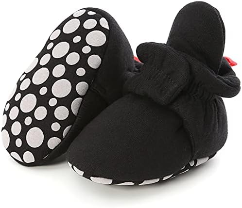 ohsofy Newborn Baby Cotton Booties Stay On Slipper Winter Warm Soft Shoes by ohsofy