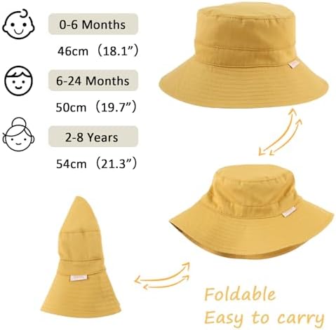 Bamery Baby Toddler Girls Bucket Hat Newborn Sun Hats - Image 6