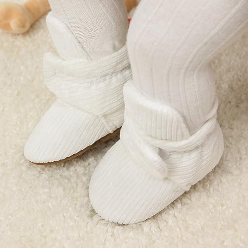 Meckior Newborn Infant Baby Girls Boys Warm Fleece Winter Booties First Walkers - Image 2