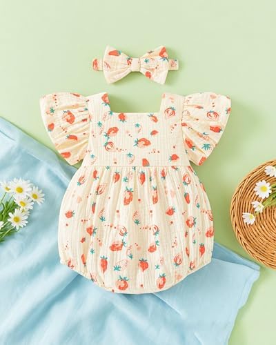 Vibebox Baby Girls Clothes Summer One-sies Romper Outfit Preemie-18 Months - Image 4