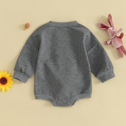 VISGOGO Newborn Infant Baby Boy Oversized Romper Sweater Bodysuits Coming Home - Image 4