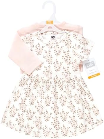 Hudson Baby Infant and Toddler Girls Cotton Dress and Cardigan Set - Image 2