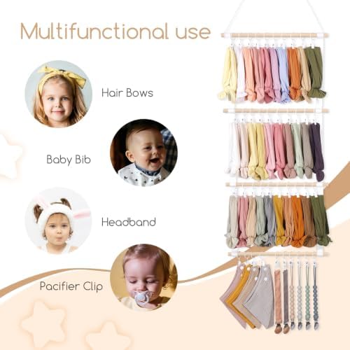 POVETIRE Headband Holder for Girls Baby Headband Organizer Head Bands Hair - Image 4