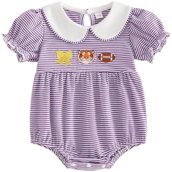 Baby Boy Girl Bubble Romper Short Sleeve Collar Summer Bodysuit by Merqwadd