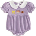 Baby Boy Girl Bubble Romper Short Sleeve Collar Summer Bodysuit by Merqwadd