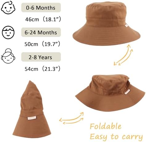 Bamery Baby Toddler Girls Bucket Hat Newborn Sun Hats - Image 6