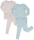 AVAUMA Stripe Pattern Baby Boys Girls Pajama Set Kids Toddler Snug fit Ribbed by AVAUMA