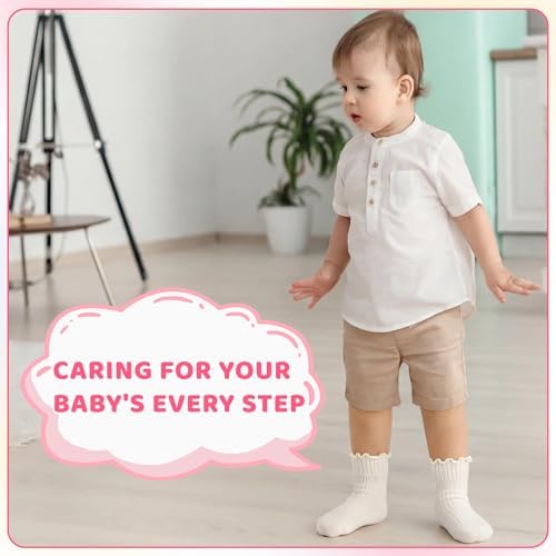 9 Pairs Toddler Ruffle Cotton Non Slip Socks Baby Boys Girls 1-3T - Image 7