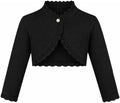 Lilax Little Girls' Knit Long Sleeve Button Closure Bolero Cardigan Shrug by Lilax