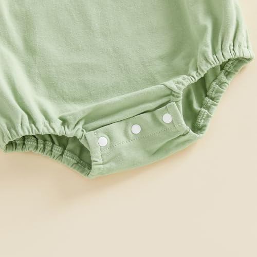 Baby Boy Girl Bubble Romper Short Sleeve Collar Summer Bodysuit - Image 6