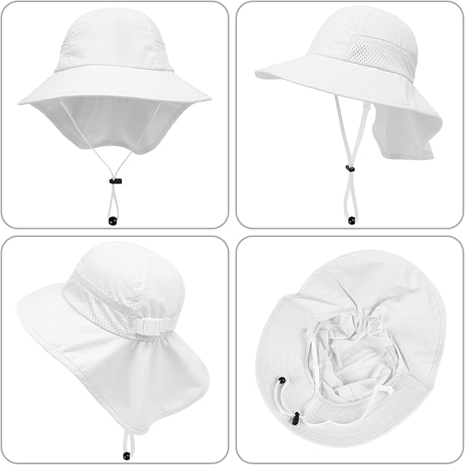 Toddler Baby Sun Hat Kids Summer Beach Essentials Adjustable Beach Hats - Image 3