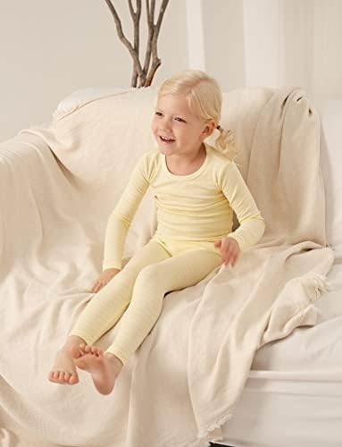 AVAUMA Stripe Pattern Baby Boys Girls Pajama Set Kids Toddler Snug fit Ribbed - Image 3
