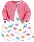 Hudson Baby Infant and Toddler Girls Cotton Dress and Cardigan Set by HudsonBaby