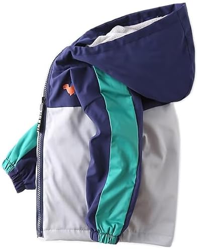 Boys' Hooded Dinosaur Jacket Windbreaker Outerwear - Image 4